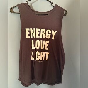 Spiritual Gangster “Energy Love Light” Muscle Tank – Women’s Small
